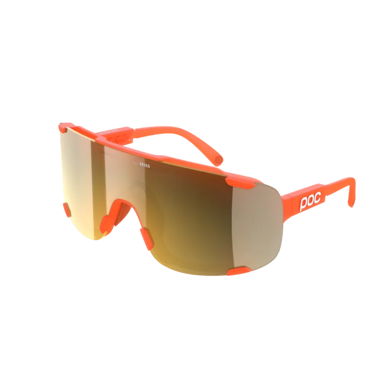 Gafas POC DEVOUR MID Translucent Fluorescent Orange Clarity Road Partly Sunny Gold
