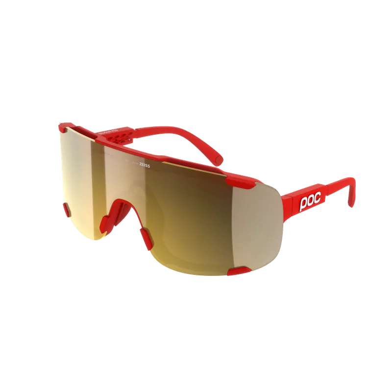 Gafas POC DEVOUR MID Red Clarity Road Partly Sunny Gold Lens