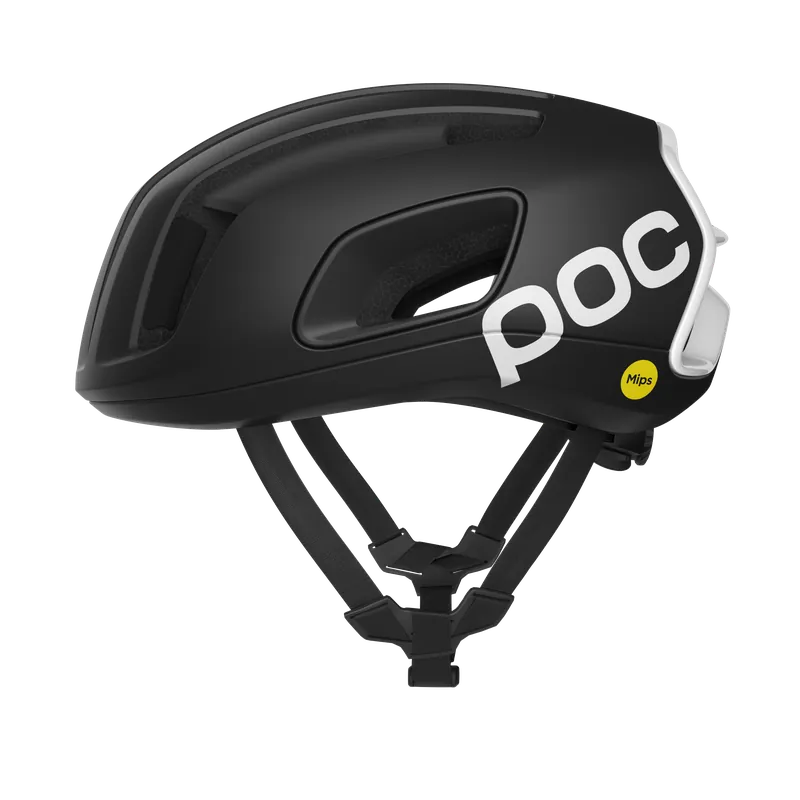 Casco de carretera POC CYTAL MIPS Negro/Blanco Logo mate
