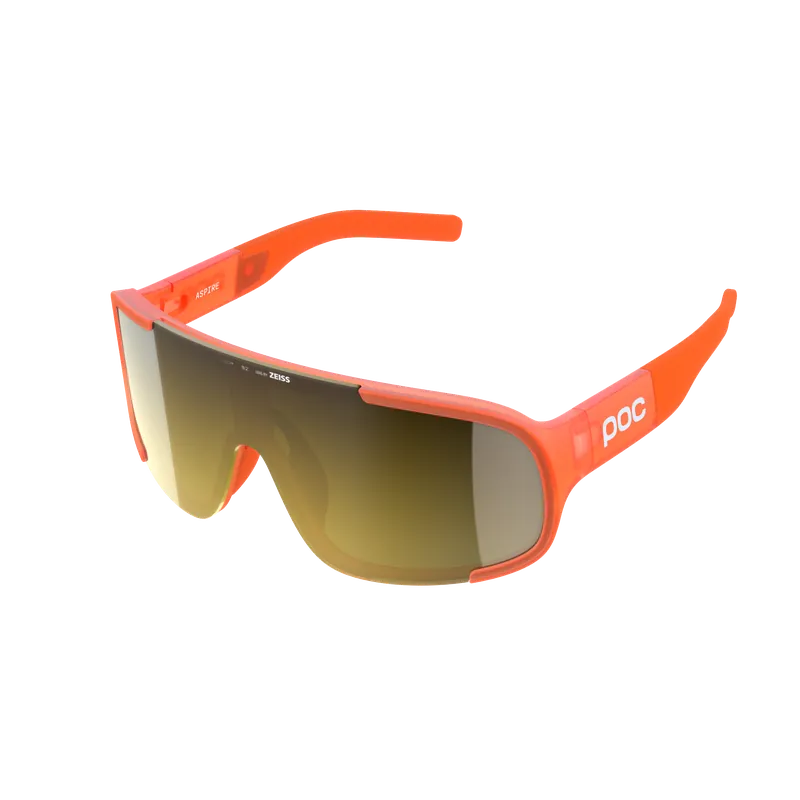 Gafas POC ASPIRE WF Translúcidas Naranja Fluorescente Claridad Carretera Parcialmente Soleado Oro