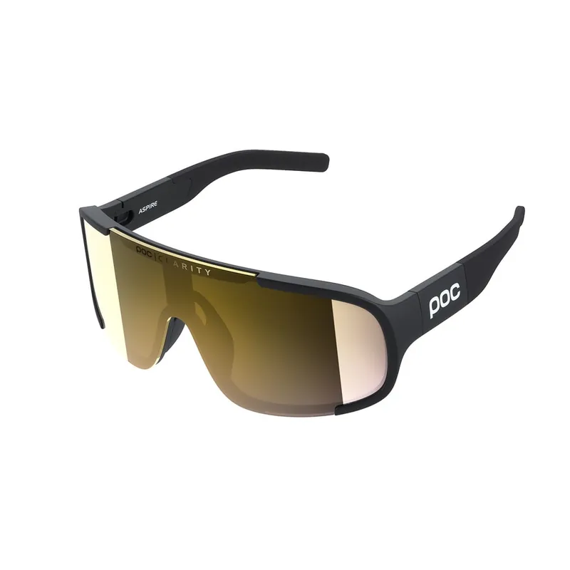 Gafas POC ASPIRE MID Black Clarity Road Partly Sunny Gold Lens
