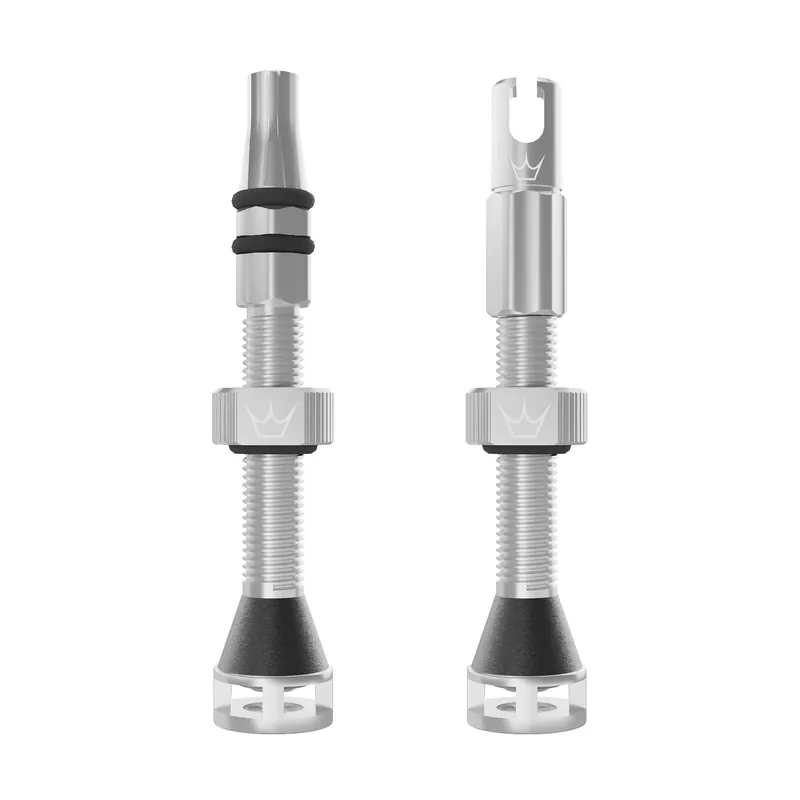PEATY'S HOLESHOT FAST FLOW 42mm Válvulas Tubeless (x2) Plata