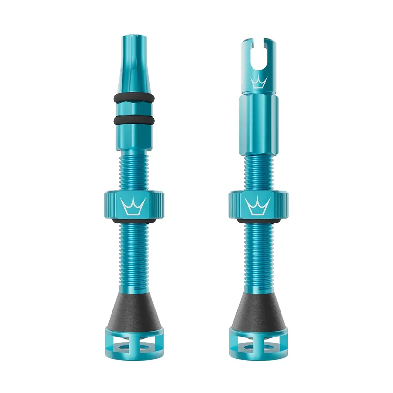 Válvulas Tubeless PEATY'S HOLESHOT FAST FLOW 60mm (x2) Turquesa