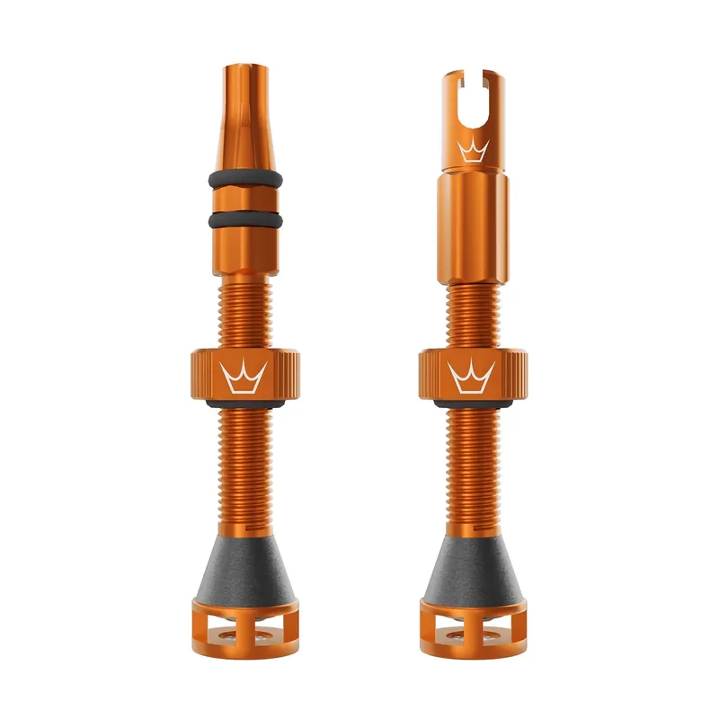 Válvulas Tubeless PEATY'S HOLESHOT FAST FLOW 60mm (x2) Naranja