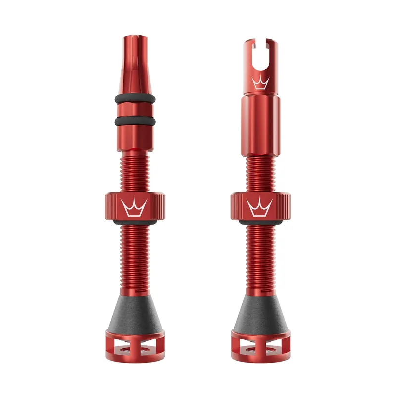 Válvulas Tubeless PEATY'S HOLESHOT FAST FLOW 60mm (x2) Rojo