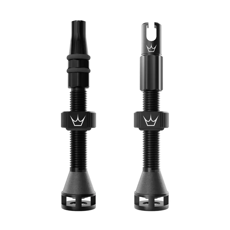 Válvulas Tubeless PEATY'S HOLESHOT FAST FLOW 60mm (x2) Negro