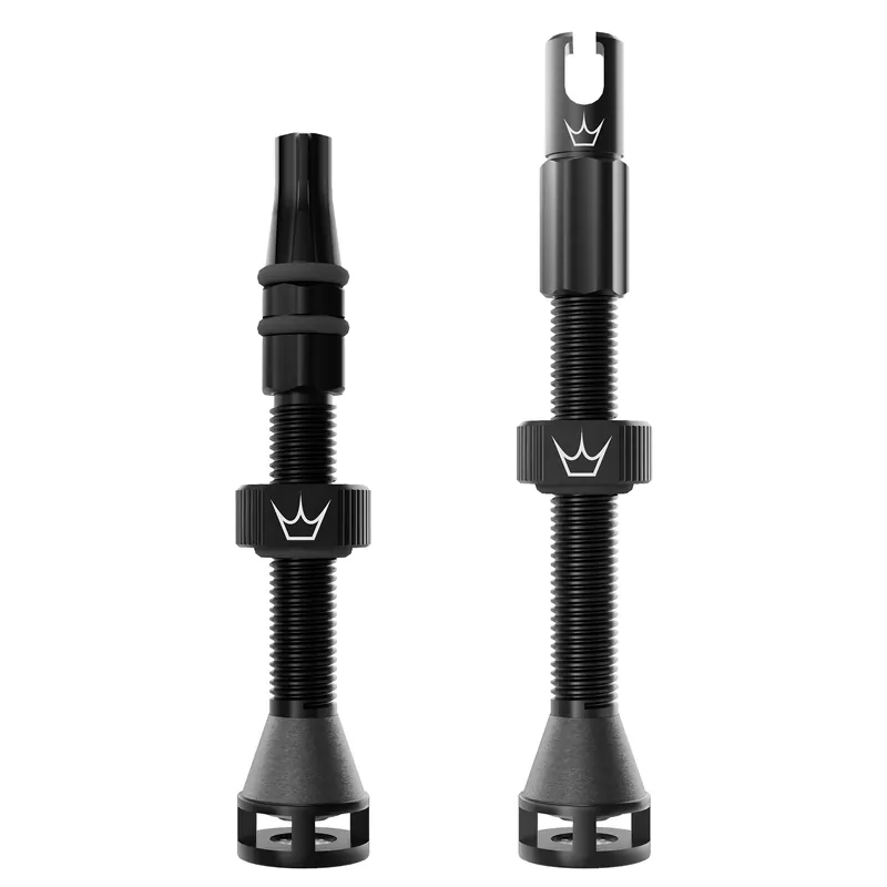 PEATY'S HOLESHOT FAST FLOW MX 42/60mm Válvulas Tubeless (x2) Negro