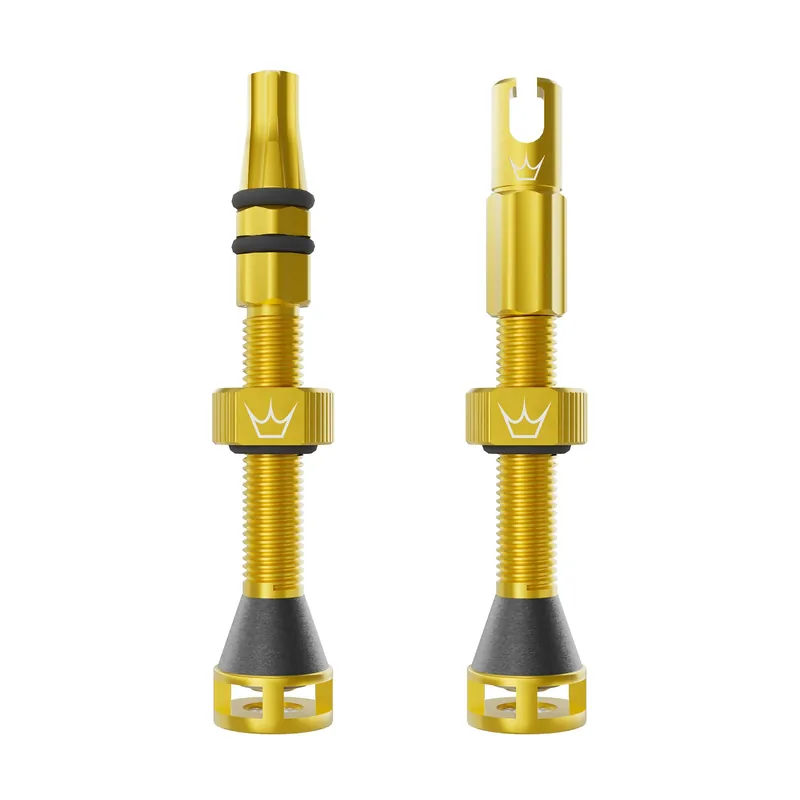 Válvulas Tubeless PEATY'S HOLESHOT FAST FLOW 60mm (x2) Oro
