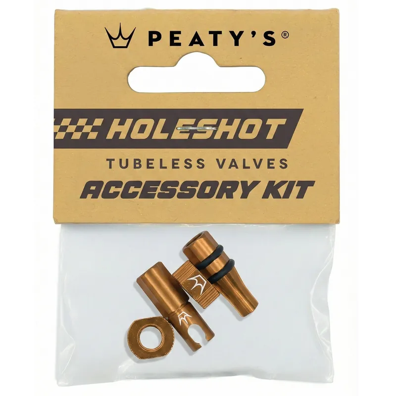 Kit PEATY'S HOLESHOT FAST FLOW Tapones de válvulas y espigas de bronce