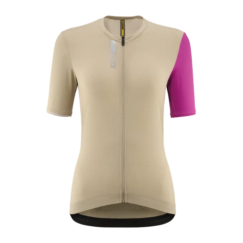 MAVIC ESSENTIAL Maillot de manga corta para mujer Beige/Fucsia