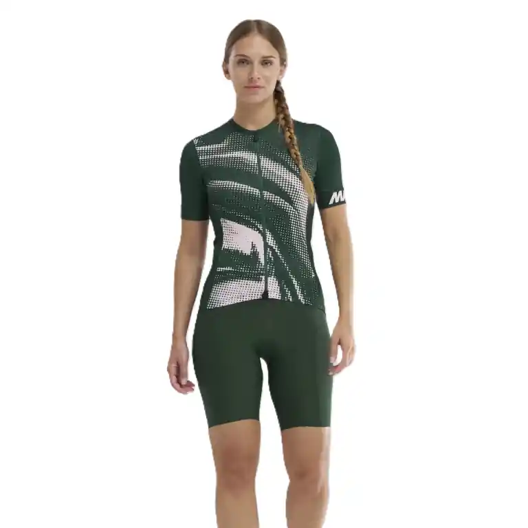 MAVIC AKSIUM GRAPHIC Maillot de manga corta para mujer Caqui/Rosa