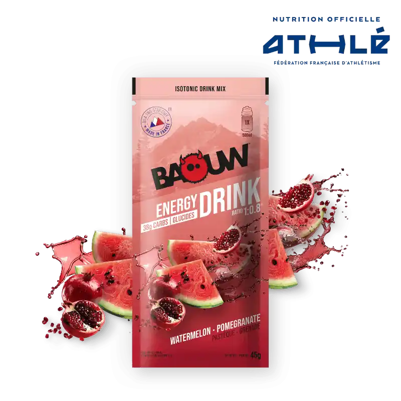 BAOUW ISOTONIC Bebida Energética (45g) Sandía/Granada
