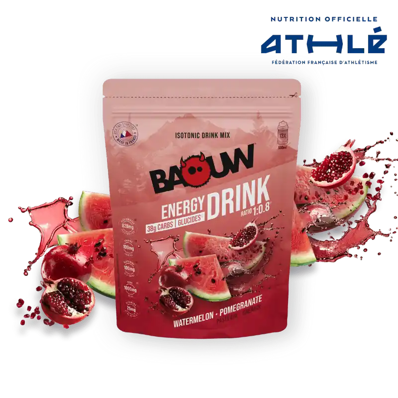 BAOUW ISOTONIC Bebida Energética (585g) Sandía/Granada