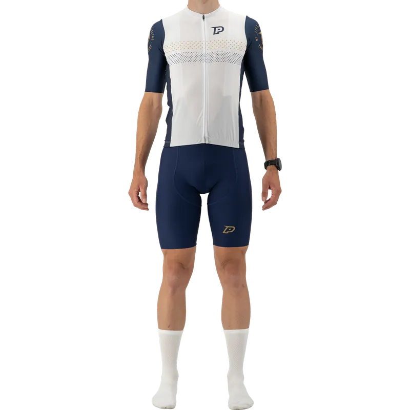 Maillot de manga corta PROBIKESHOP Azul marino/Blanco