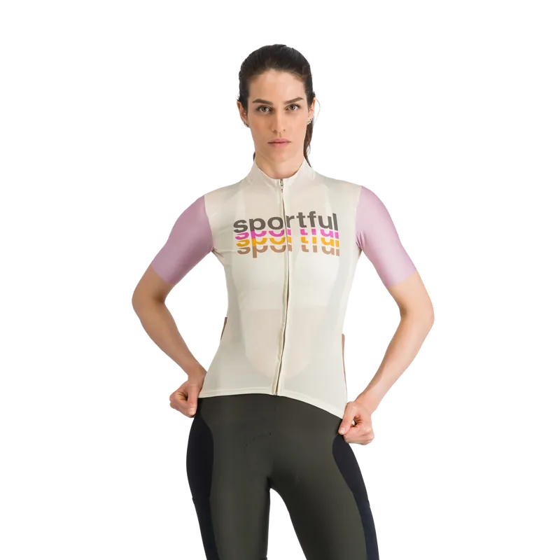 Maillot de manga corta SPORTFUL SUPERGIARA 2 LOGO de mujer Crema