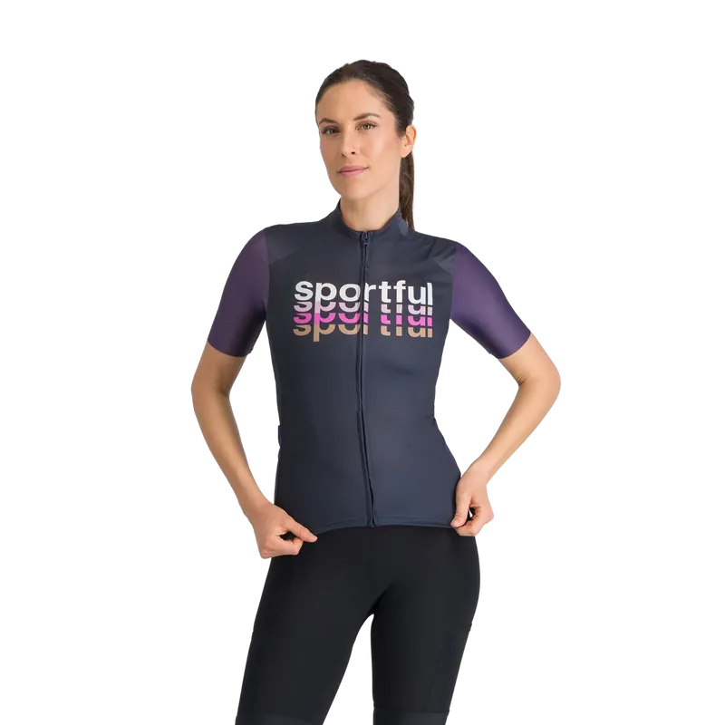 Maillot de manga corta SPORTFUL SUPERGIARA 2 LOGO de mujer Azul marino