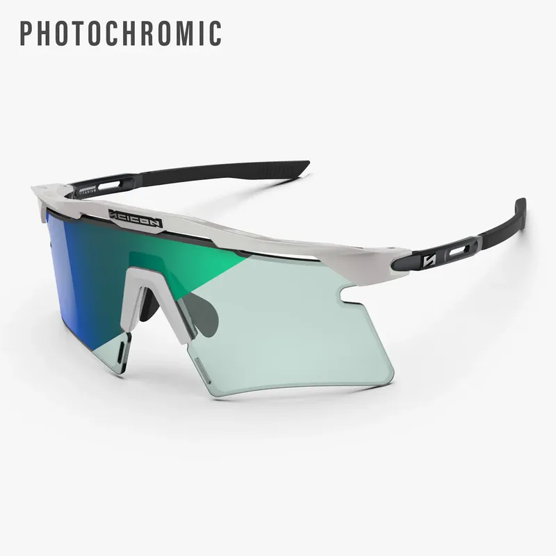 Gafas SCICON AEROSHADE 2.0 TITANIUM White Metal Lens Azul Verde Fotocromáticas