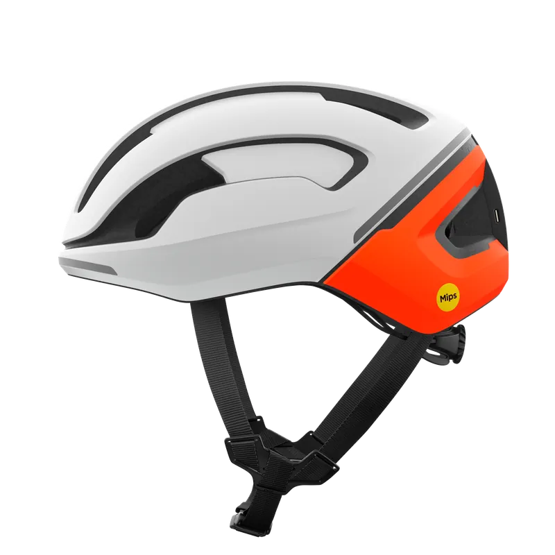 Casco de carretera POC OMNE BEACON MIPS Blanco/Naranja Mate