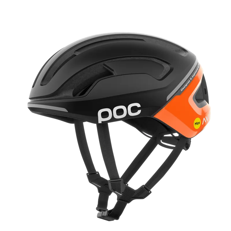Casco de carretera POC OMNE BEACON MIPS Negro/Naranja fluorescente AVIP