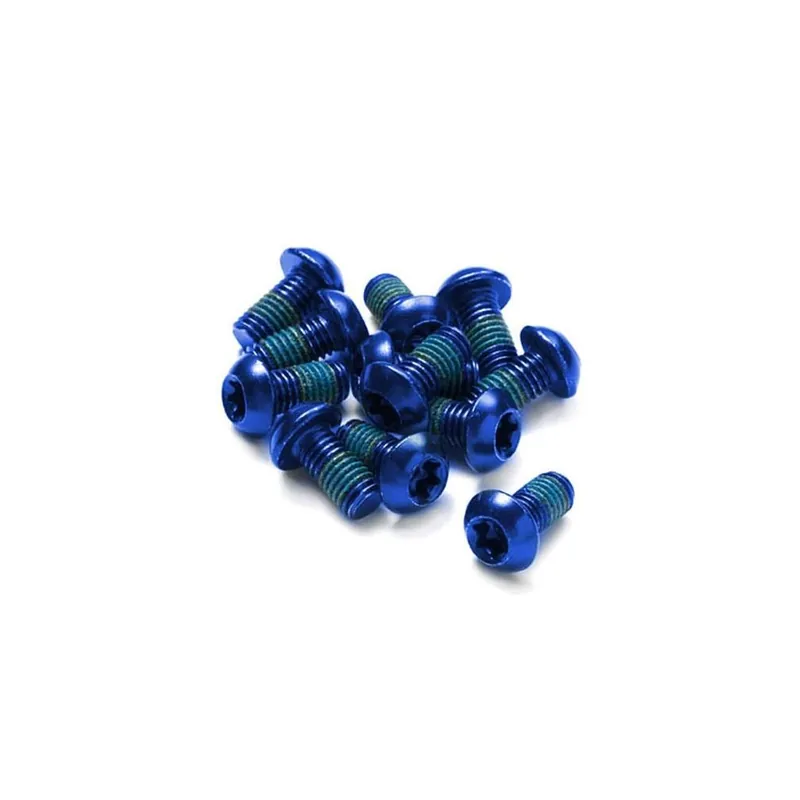 Juego de 12 tornillos de disco anodizados azules REVERSE COMPONENTS