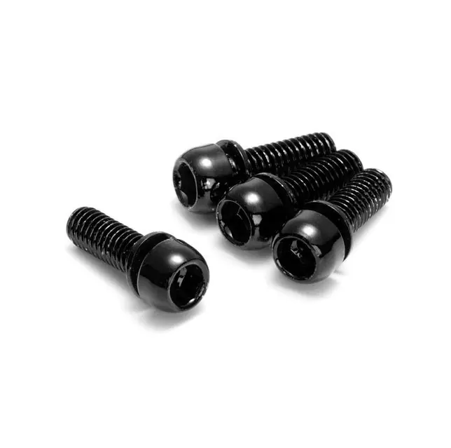 Juego de 4 tornillos de fijación de estribo REVERSE COMPONENTS M6 x 18 mm Negro
