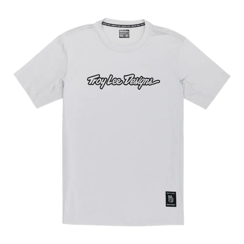 TROY LEE DESIGNS SKYLINE RIDE TEE SIGNATURE Maillot Manga Corta Gris
