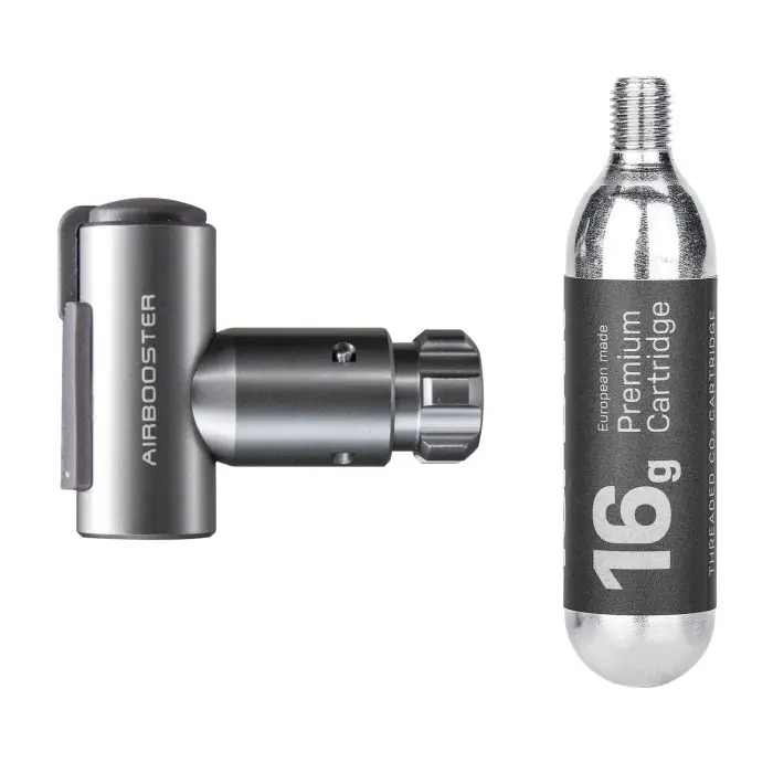 Tapa de percusión TOPEAK AIRBOOSTER CO2 + cartucho de CO2 roscado de 16 g (x1)