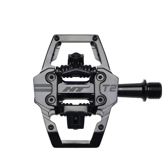 Pedales HT COMPONENTS EDNURO T2 Black Stealth