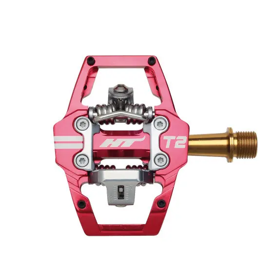 HT COMPONENTS ENDURO T2T Pedales de titanio Rojo