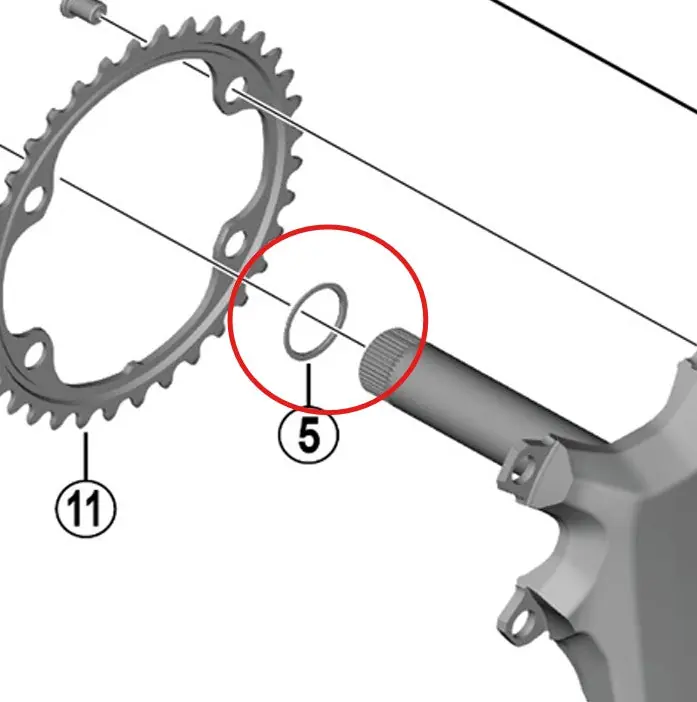 Anillo para platos y bielas SHIMANO FC-R9200/8100