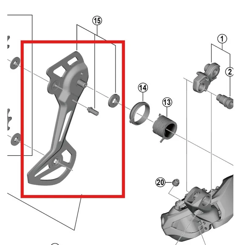 SGS SHIMANO RD-M8150-11/12 Jaula cambio externo