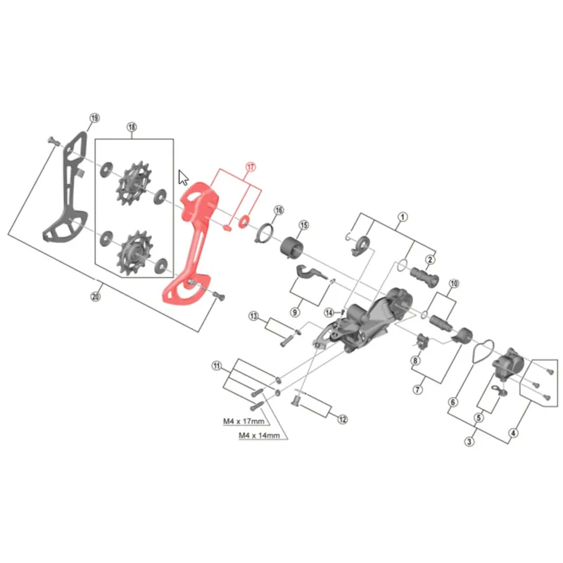 SHIMANO XTR M9120 SGS 12V Jaula de cambio largo externo