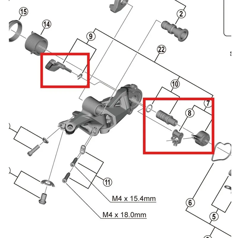 Kit estabilizador de jaula SHIMANO RD-M9100/8100/7100/6100/RX822