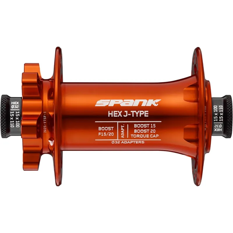 Buje delantero SPANK HEX J-Type 15/20 mm Boost Orange