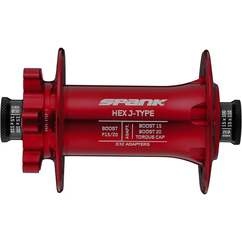 Buje delantero SPANK HEX J-Type 15/20 mm Boost rojo
