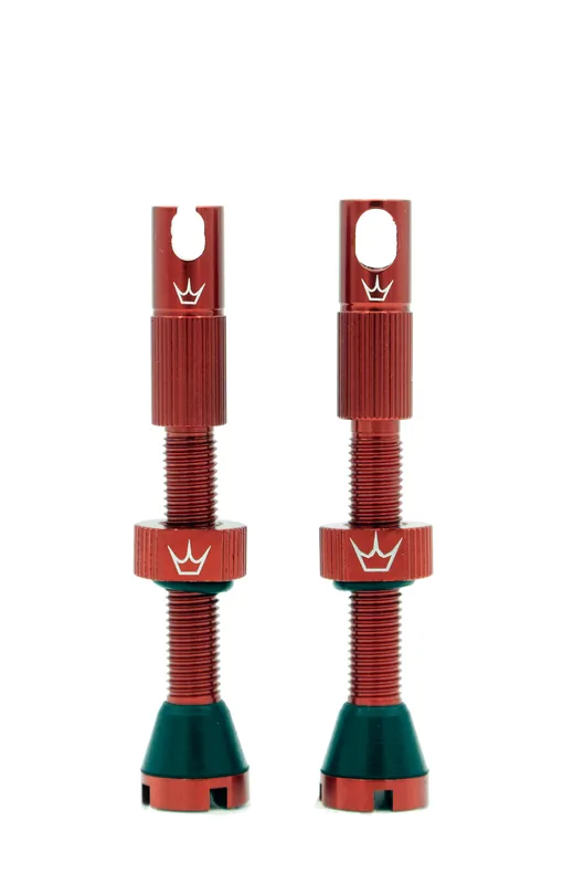 PEATY'S x Chris King MK2 Presta 60 mm Válvulas Tubeless (x2) Rojo