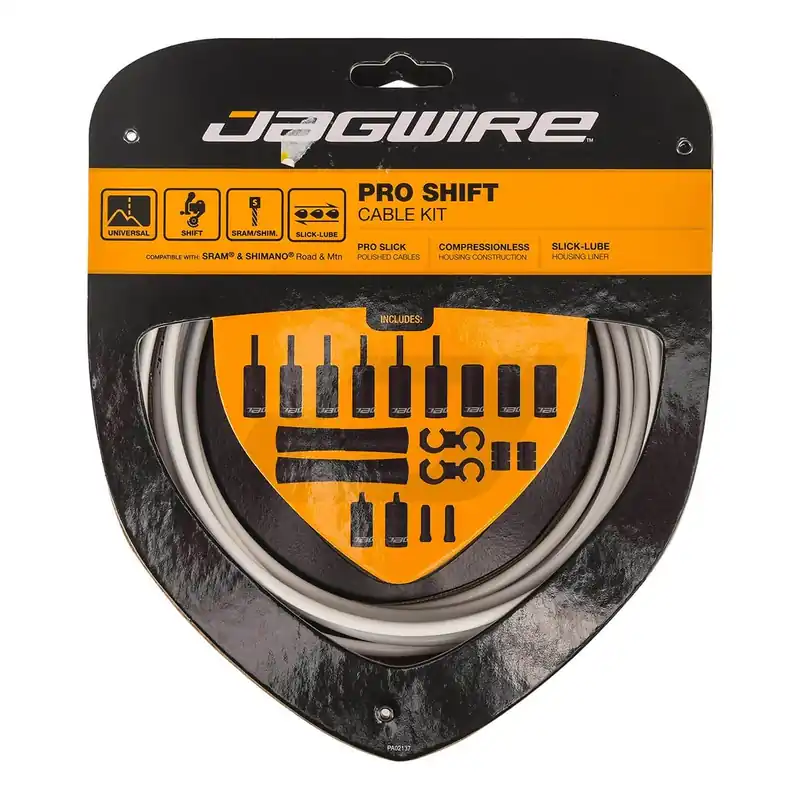 Kit de cable y funda de desviador JAGWIRE ROAD AND MOUNTAIN PRO Gris