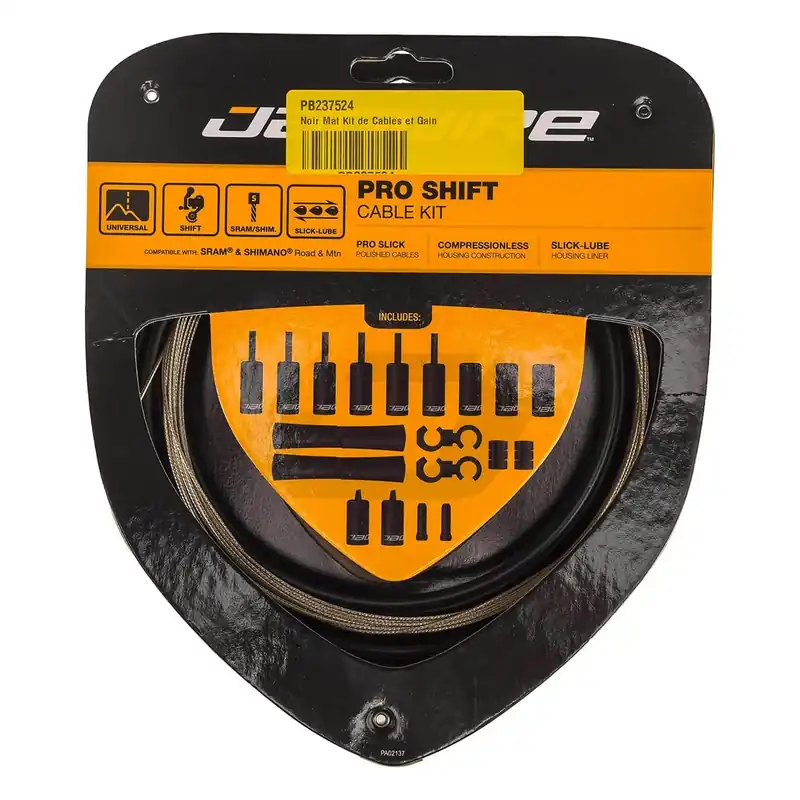 JAGWIRE ROAD AND MOUNTAIN PRO Kit de manguera y cable de desviador negro
