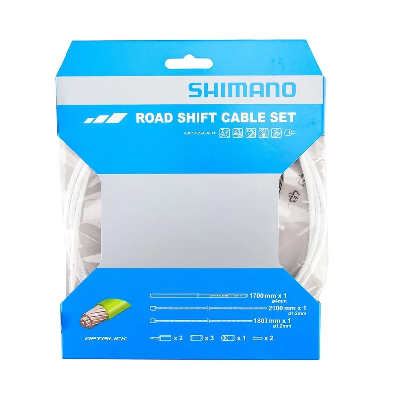 SHIMANO OPTISLIK Kit Cable y Funda Desviador Blanco