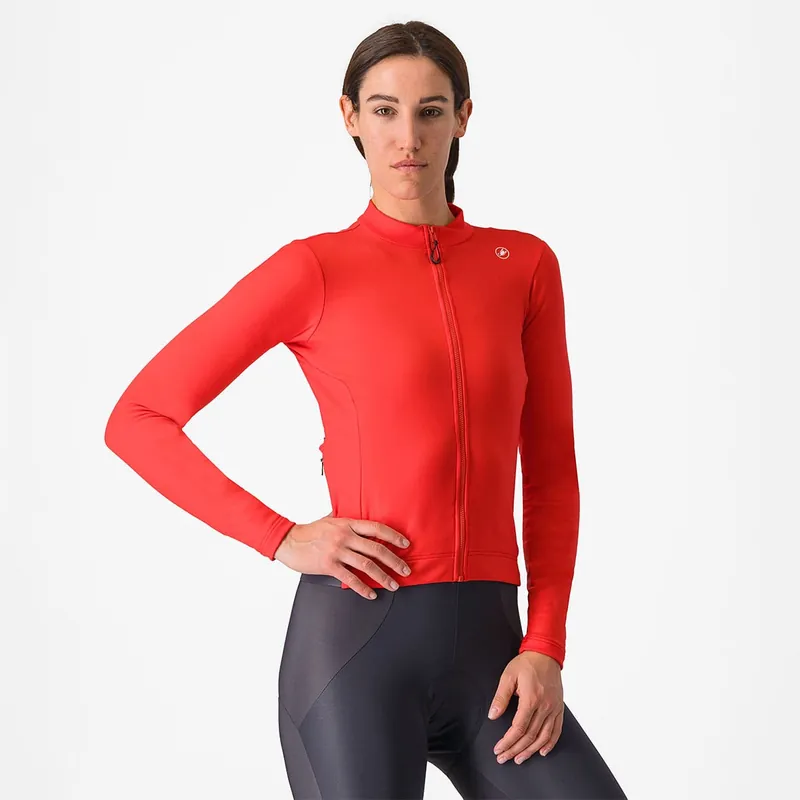 Maillot CASTELLI ESPRESSO THERMAL Mujer manga larga Hibiscus