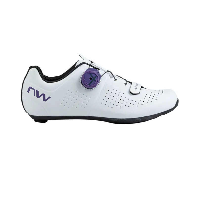 Zapatillas de carretera para mujer NORTHWAVE STORM CARBON Blanco/Morado