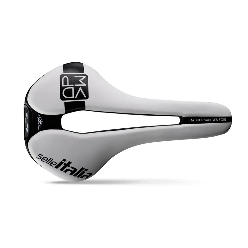 SELLE ITALIA FLITE BOOST SUPERFLOW L Raíles de carbono - Mathieu VAN DER POEL Edición especial