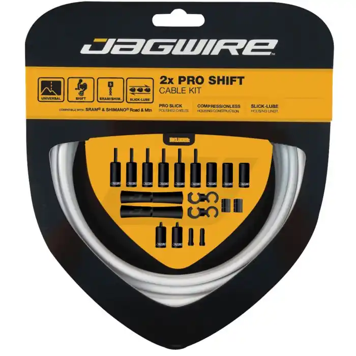 Kit Cables y Mangueras Desviador JAGWIRE ROAD AND MOUNTAIN PRO Blanco