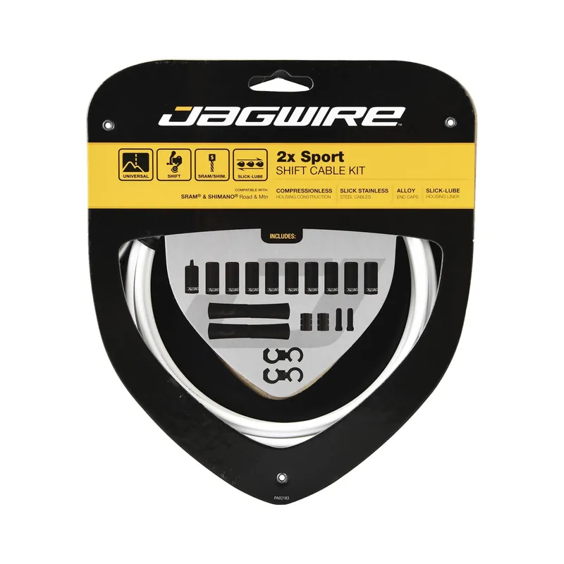 JAGWIRE SPORT SHIFT 2X Kit de cable y latiguillo de desviador Blanco