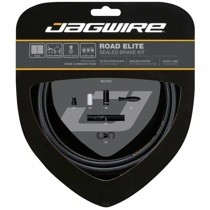 JAGWIRE ROAD ELITE SEALED Kit de cable y funda de freno Negro