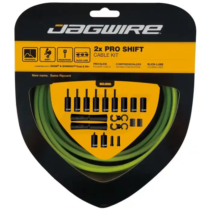 JAGWIRE ROAD AND MOUNTAIN PRO Kit de cable y latiguillo de desviador Verde