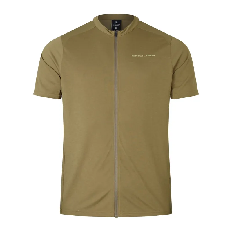 Maillot manga corta ENDURA LOOP ZIPPED Caqui