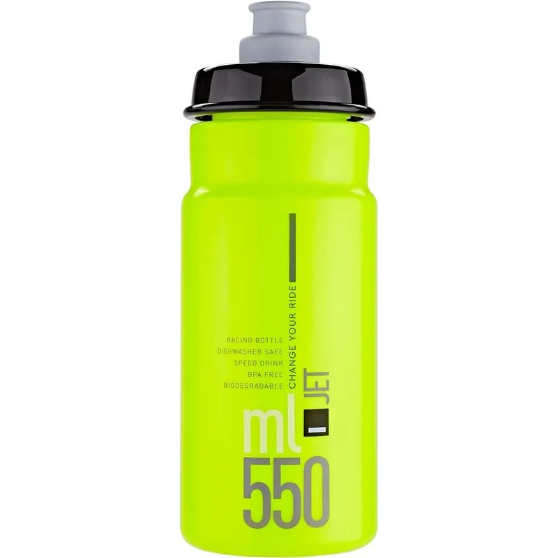 Botella de agua ELITE JET (550 ml) Logo amarillo fluorescente