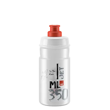 Botella ELITE JET Transparente Logo Rojo