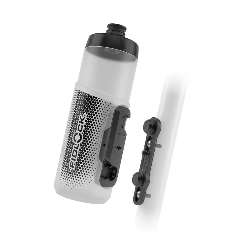 Kit portabidón y portabidón FIDLOCK TWIST BIKE BASE 600 ml Transparente